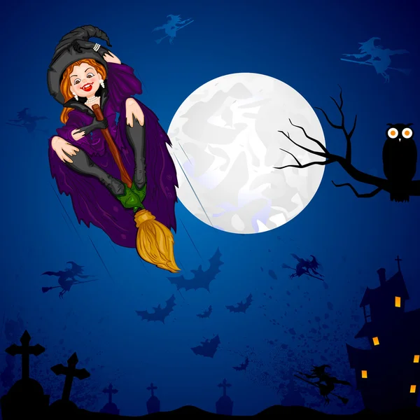 Halloween Witch — Stock Vector