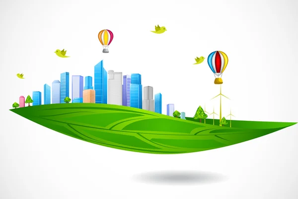 Zelené město — Stockový vektor