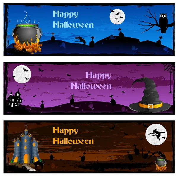 Halloween Banner — Stock Vector