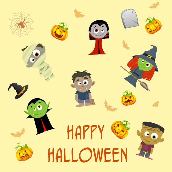 Halloween patroon achtergrond — Stockvector