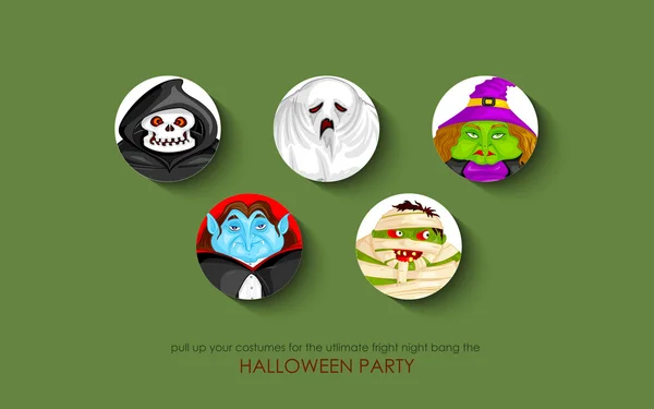 Halloween character for Costume Party — Stock Vector