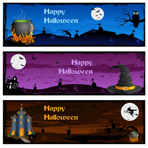 Banner di Halloween — Vettoriale Stock