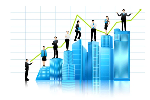 Vector Empresários na Construção —  Vetores de Stock