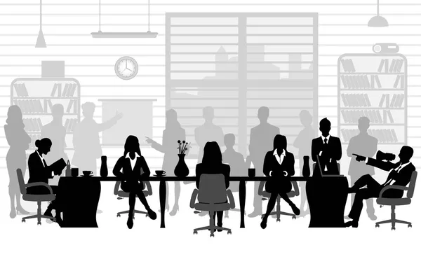 Business people during a meeting — Stock Vector