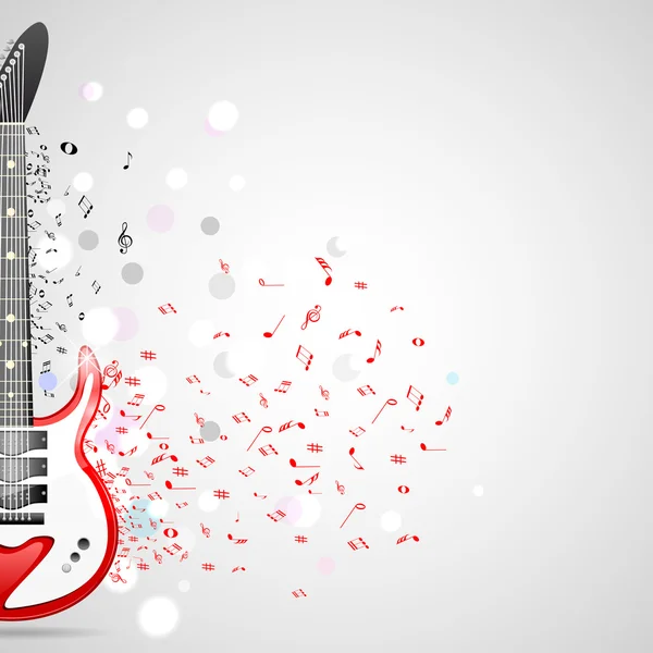 Music Background with Guitar — Stock Vector