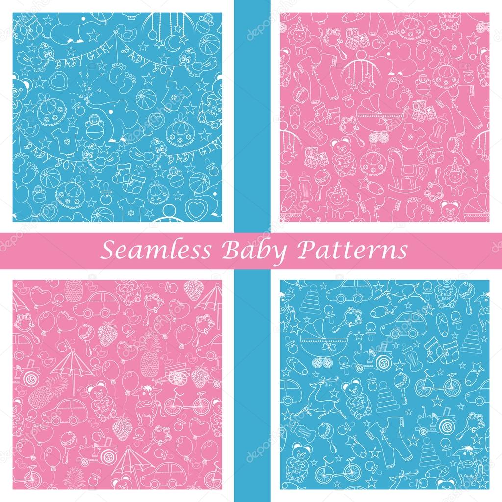 Baby Seamless Pattern Background