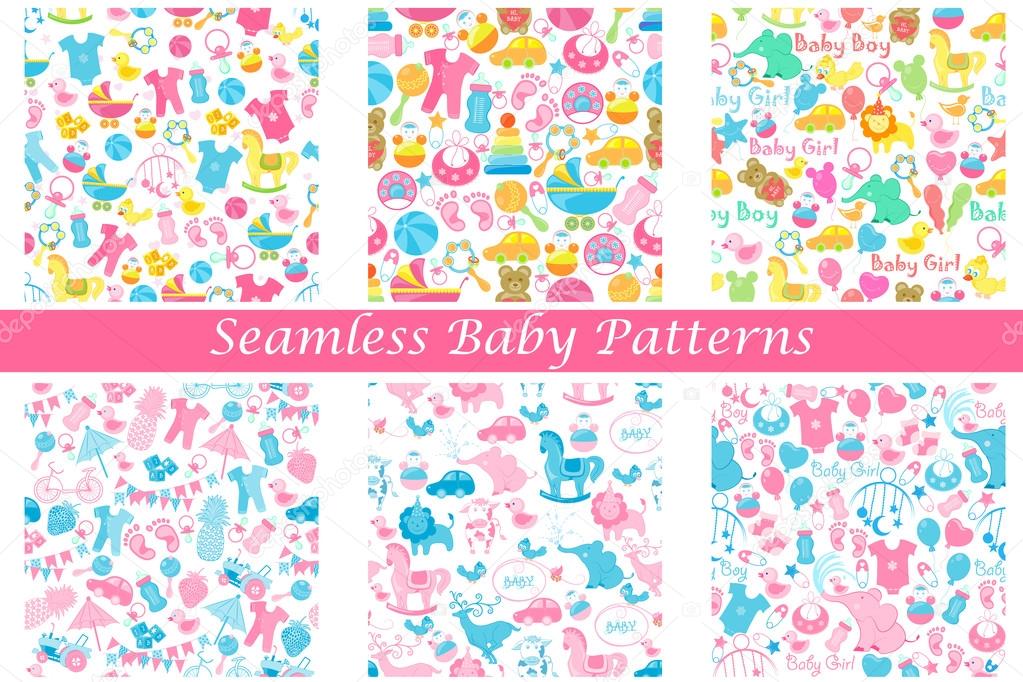 Baby Seamless Pattern Background