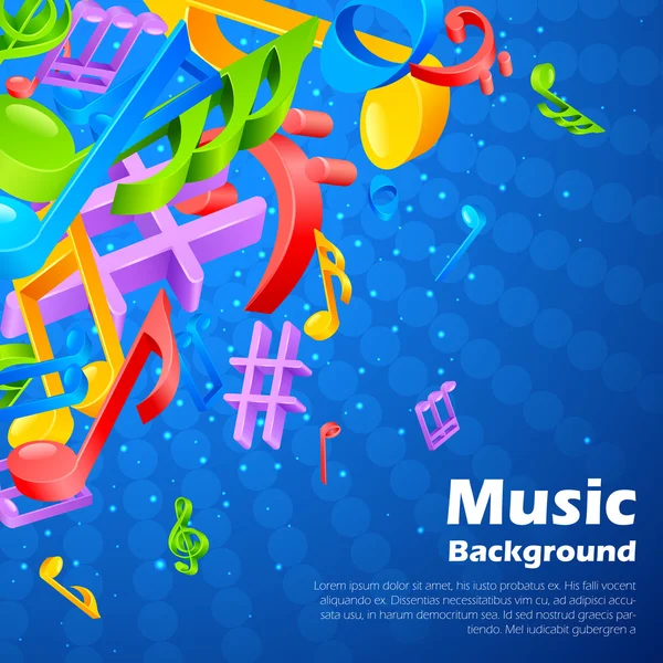 Music Notes Background — Stock Vector