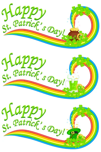 Banner del día de San Patricio — Vector de stock