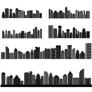 Cityscape gökdelen binası ile