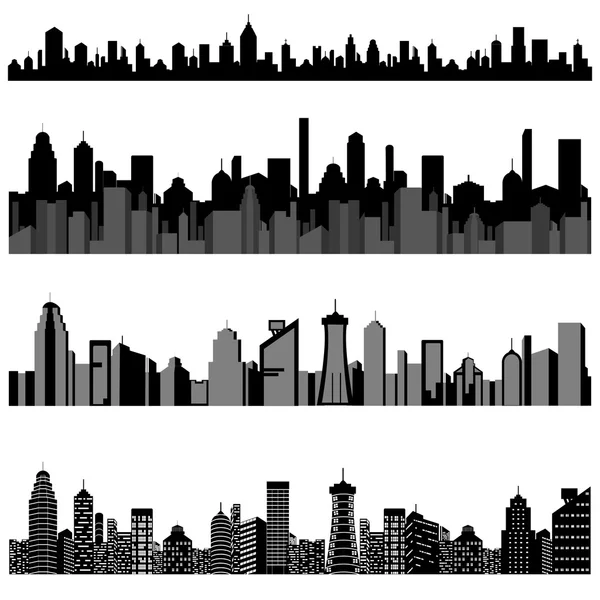 Cityscape met wolkenkrabber gebouw — Stockvector