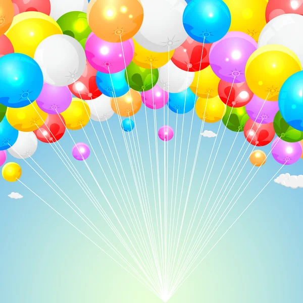 彩色气球 — 图库矢量图片