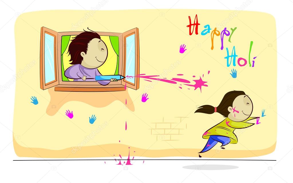 Kids enjoying Holi Stock Vector Image by ©snapgalleria #41538243 Kids enjoying Holi Stock Vector Image by ©snapgalleria #41538243