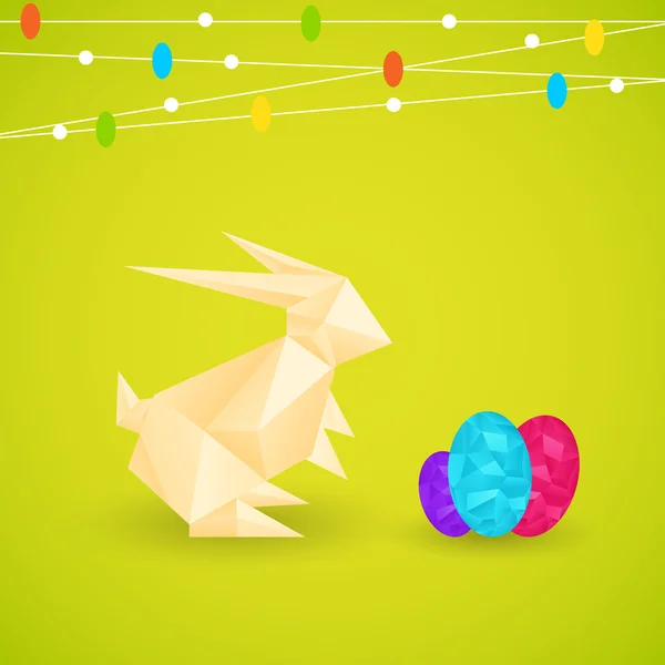 Origami Paskalya tavşanı — Stok Vektör