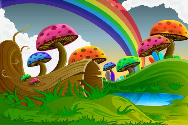 Fairy Garden Vector Art Stock Images Depositphotos