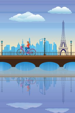 Hanımefendi Paris'ten Bisiklete binme
