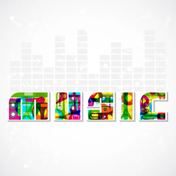 Fondos musicales coloridos — Vector de stock