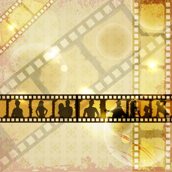 Bande de film de Dancing People — Image vectorielle