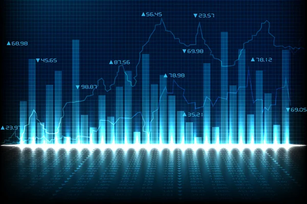 Finansal graph grafiği — Stok Vektör