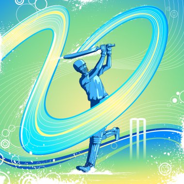 Kriket topa vuran oyuncu