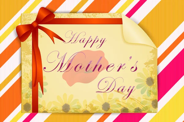 Blumenkarte für einen glücklichen Muttertag — Stockvektor