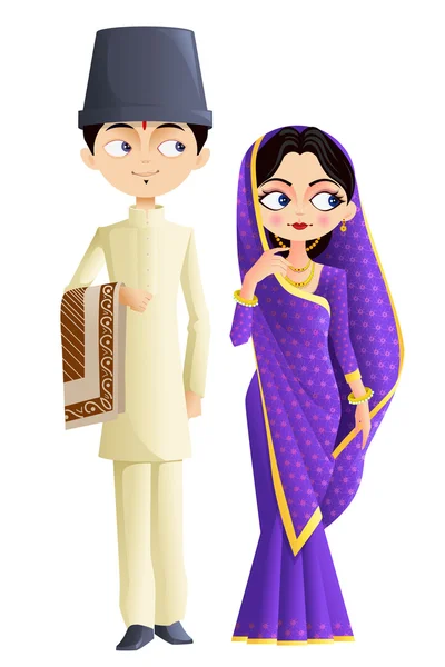 Parsi Wedding Couple — Stock Vector