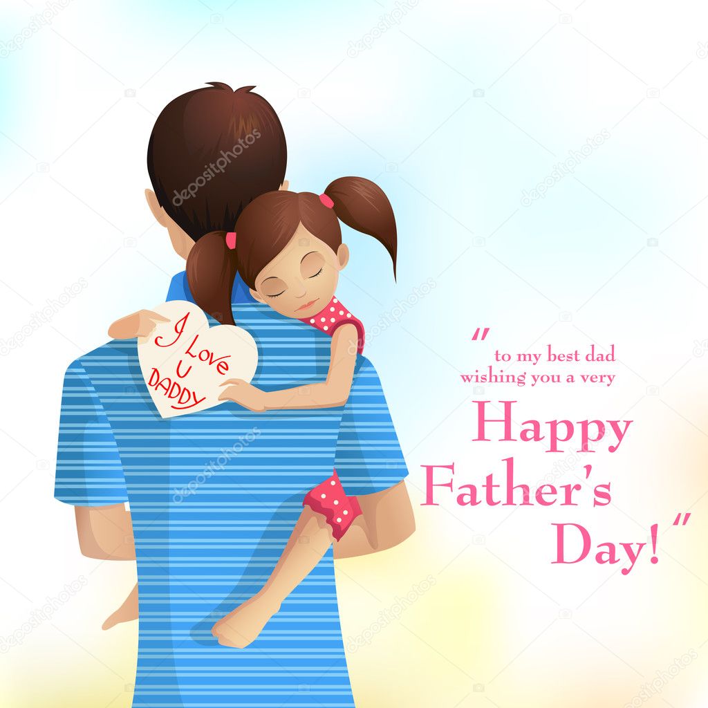 Dad and daughter Vector Art Stock Images | Depositphotos