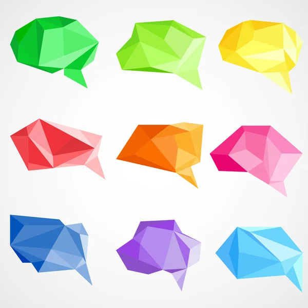 Origami Chat bulle — Image vectorielle