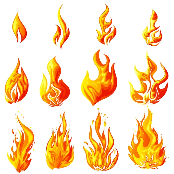 Fiamma di fuoco — Vettoriale Stock