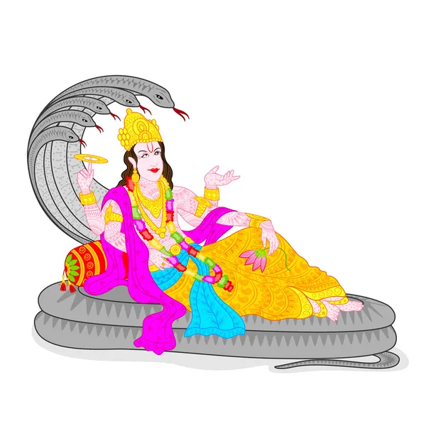 Lorde Vishnu — Vetor de Stock