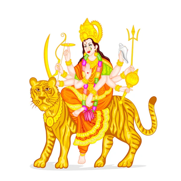 Goddess Durga — Stock Vector