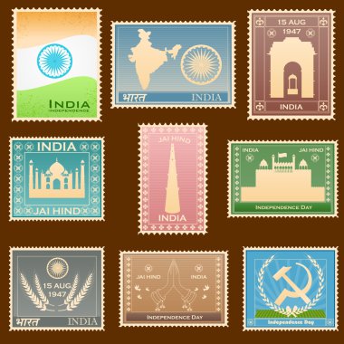 Indian stamp clipart