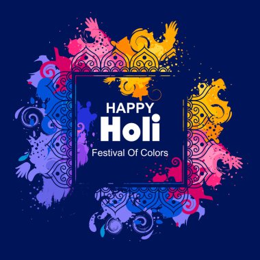 Holi 'nin Hindistan' da kutladığı renk festivali için renkli arka plan