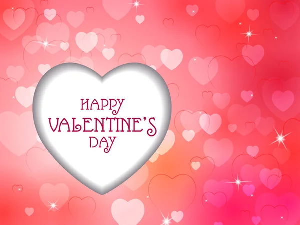 Romantické milostné pozadí pro Happy Valentines Day party brožura, blahopřání, leták, banner šablona — Stockový vektor