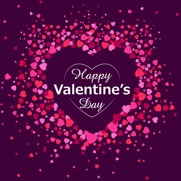 Romantyczne tło miłosne dla broszury Happy Valentines Day, kartki okolicznościowej, ulotki, szablonu banera — Wektor stockowy