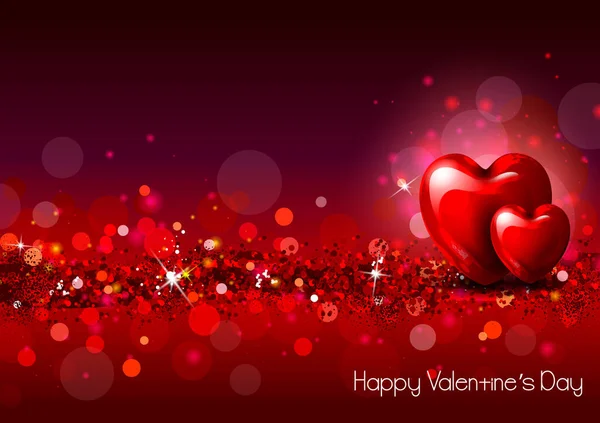 Romantico sfondo amore per Happy Valentines Day brochure festa, biglietto di auguri, volantino, banner modello — Vettoriale Stock