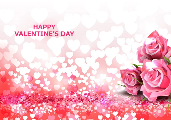 Fondo de amor romántico para el folleto de la fiesta de San Valentín feliz, tarjeta de felicitación, volante, plantilla de banner Vector de stock