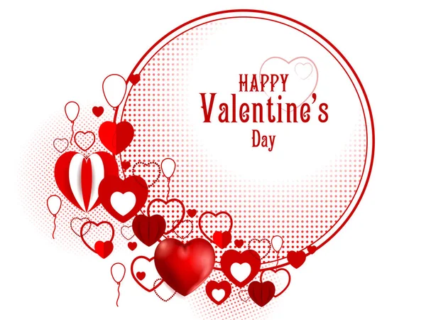Romantické milostné pozadí pro Happy Valentines Day party brožura, blahopřání, leták, banner šablona — Stockový vektor