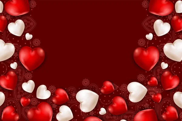 Ρομαντικό υπόβαθρο αγάπης για Happy Ημέρα του Αγίου Βαλεντίνου κόμμα φυλλάδιο, ευχετήρια κάρτα, φυλλάδιο, πρότυπο πανό Royalty Free Διανύσματα Αρχείου