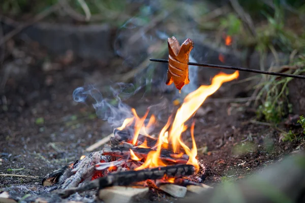 Sausages on barbeque — Stock Photo, Image