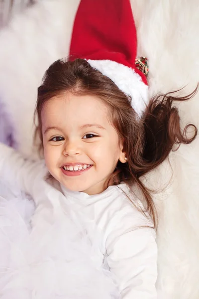 Retrato navideño de una niña —  Fotos de Stock