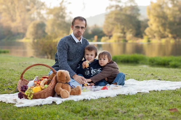 Familie op picknick — Stockfoto