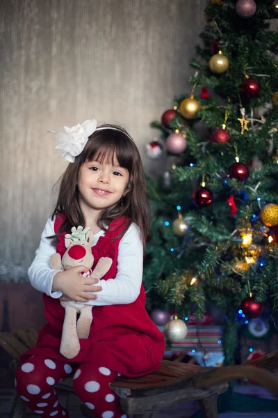 Holčička na Vánoce — Stock fotografie