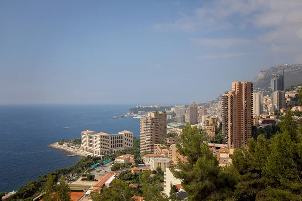 Mônaco Montecarlo paisagem urbana, vista aérea principado — Fotografia de Stock