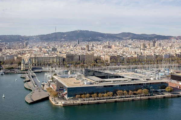 Prachtig Uitzicht Stad Barcelona Vanaf Top Van Een Toren Prachtig — Stockfoto