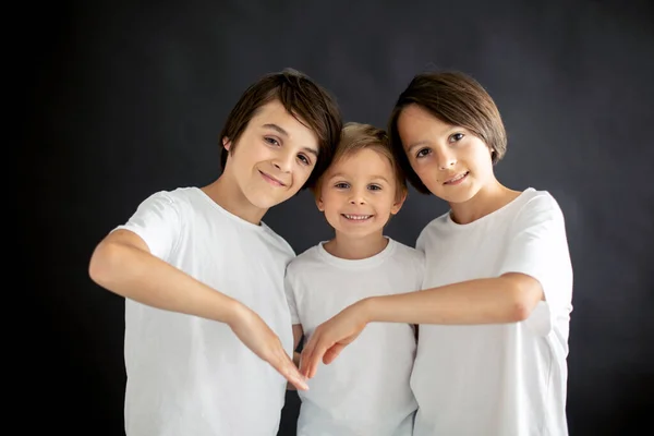 Isoliertes Porträt Eines Kindes Und Seiner Eltern Einer Familie Glücklicher — Stockfoto