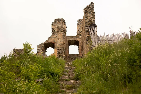 Ruínas Divci Kamen Maiden Stone Castle República Checa Perto Ceske — Fotografia de Stock