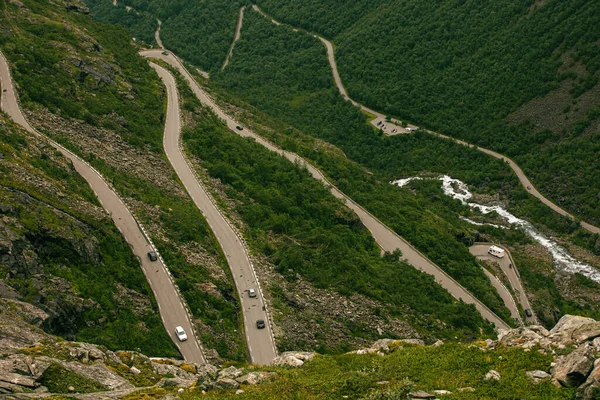 Famous Trollstigen Road Norway Cloudy Day — Photo