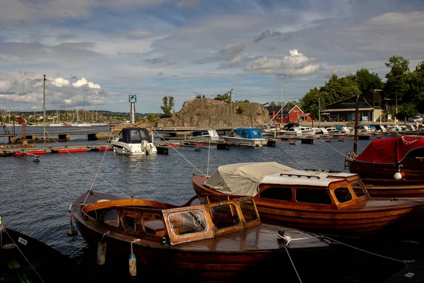 Beautiful Town Kristiansand Norway Amazing Views Sunset — Stock Fotó