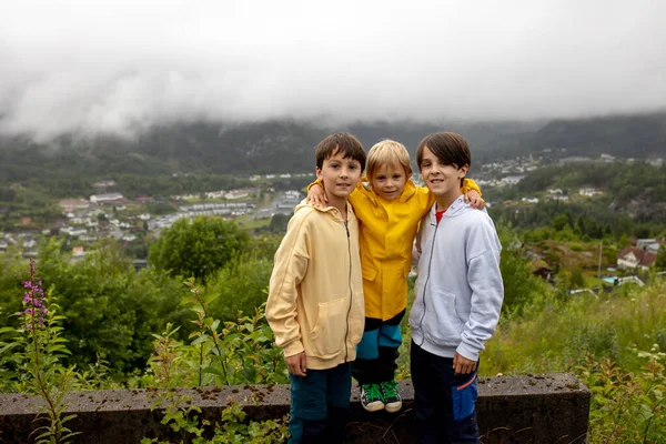 People Enjoying Scenery View Valley Western Part Norway Kvinesdal County — Stock Fotó